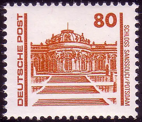 3349 Bauwerke und Denkmäler 80 Pf Sanssouci **