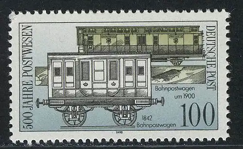 3357 Postverbindungen in Europa 100 Pf Bahnpostwagen **