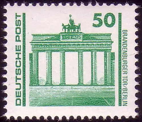 3346 Bauwerke und Denkmäler 50 Pf Brandenburger Tor, postfrisch **