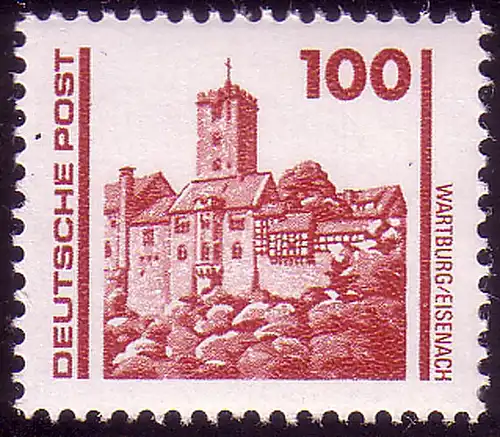 3350 Bâtiments et monuments 100 Pf Wartburg **