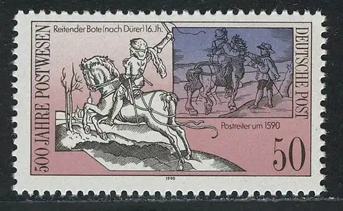 3355 Liaisons postales en Europe 50 Pf Posecher **