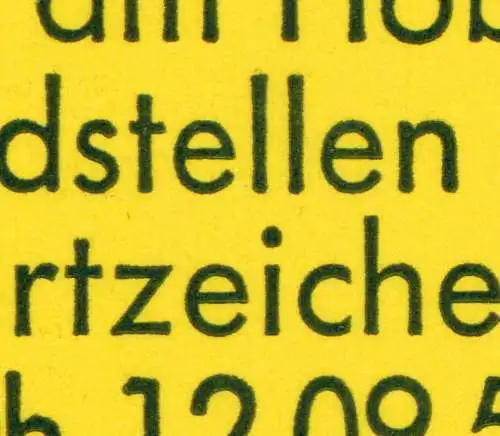 22Ig MH BuS 1980 Buchdruck Variante c - mit Zählbalken **
