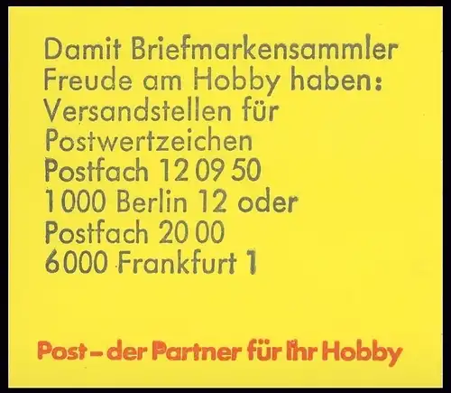 21b MH BuS 1977, avec PLF V, champs 3+4, frais de port **