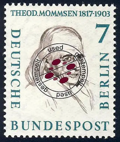 163 Männer der Geschichte 7 Pf Theodor Mommsen, gestempelt O