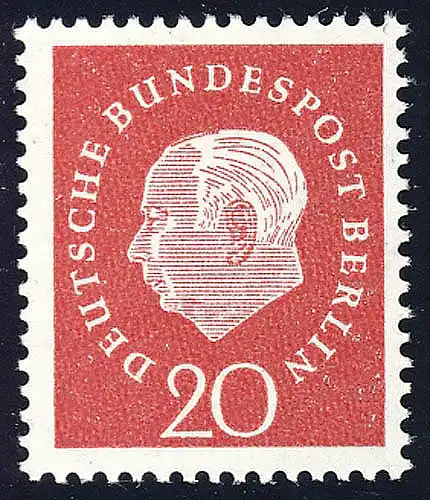 184 Theodor Heuss 20 Pf ** postfrisch