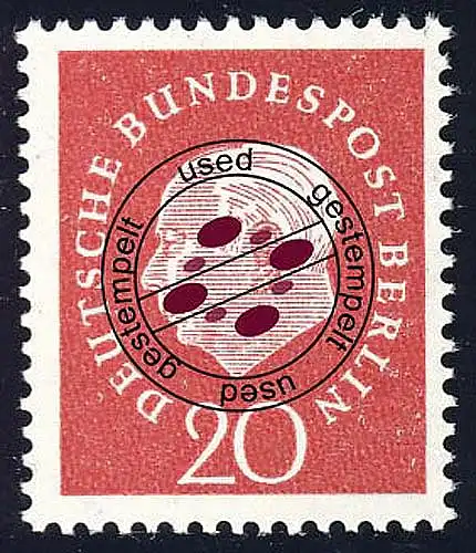 184 Theodor Heuss 20 Pf O