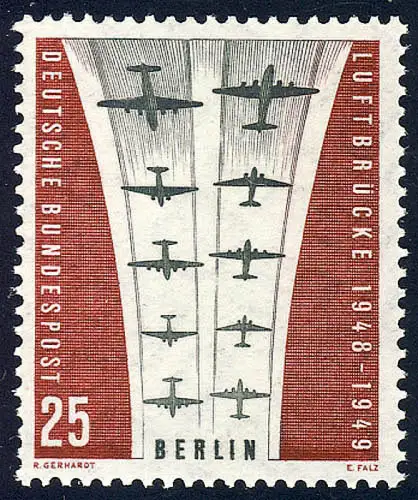 188 Beendigung der Blockade / Berliner Luftbrücke, postfrisch **