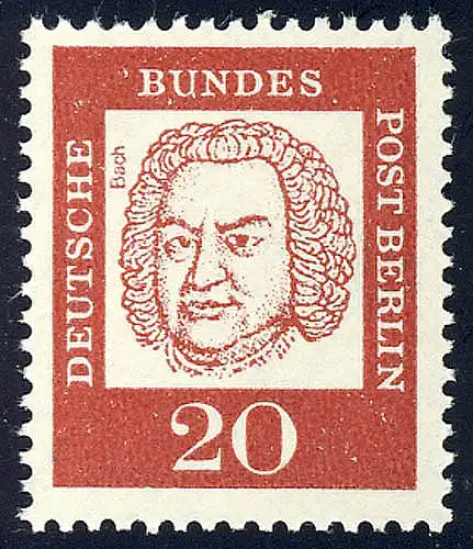 204 Bedeutende Deutsche 20 Pf  Johann Sebastian Bach **