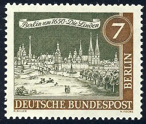 218 Alt-Berlin 7 Pf Les tilleuls **