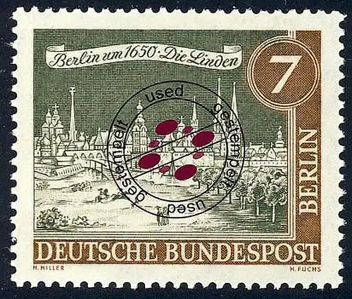 218 Alt-Berlin 7 Pf Die Linden O