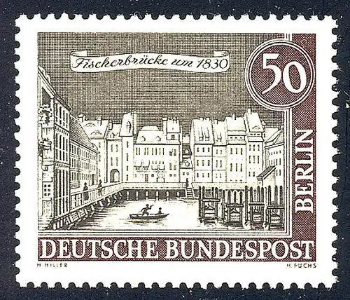 224 Alt-Berlin 50 Pf Fischerbrücke **