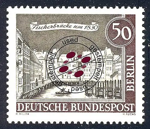 224 Alt-Berlin 50 Pf Fischerbrücke O