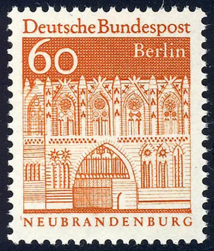278 Deutsche Bauwerke 60 Pf Treptower Tor, postfrisch **