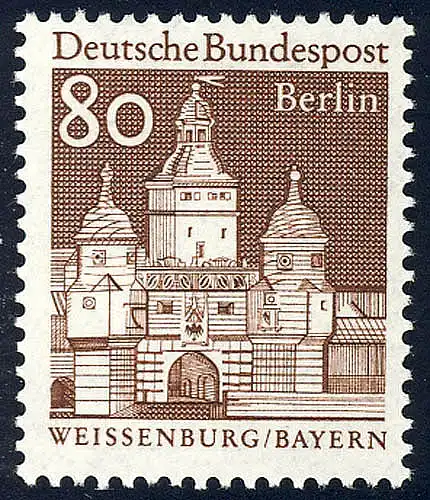 280 Bâtiments allemands 80 Pf Ellinger Tor **