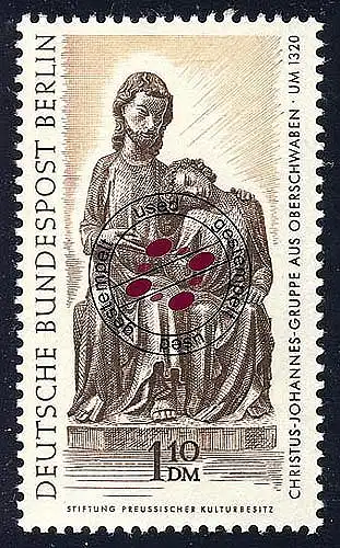 308 Kunstschätze 1,10 DM Christus-Johannes-Gruppe O