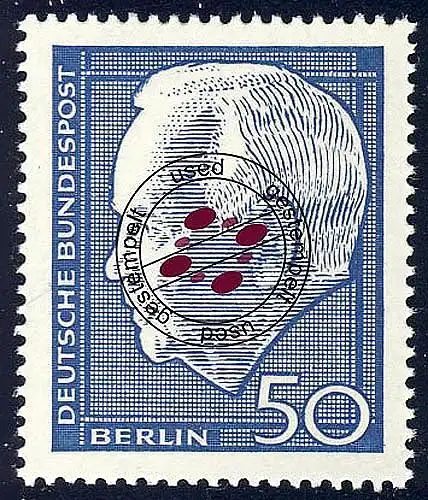 315 Heinrich Lübke 50 Pf blau O