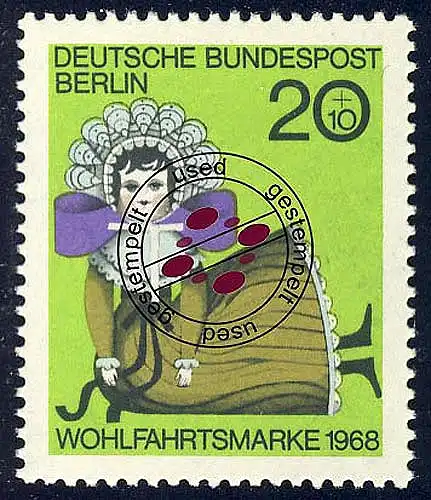 323 Puppen 20+10 Pf 1850 O