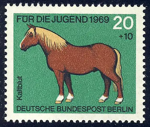 327 Pferde 20+10 Pf Kaltblut **