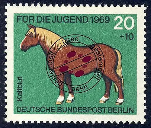 327 Pferde 20+10 Pf Kaltblut O