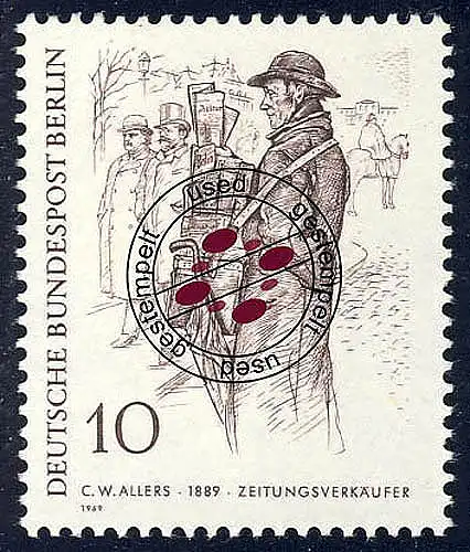 331 Berliner 10 Pf Vendeur de journaux O