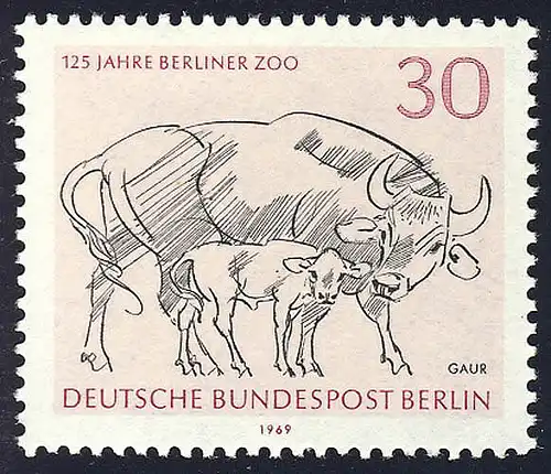 340 Zoo 30 Pf Gaur **