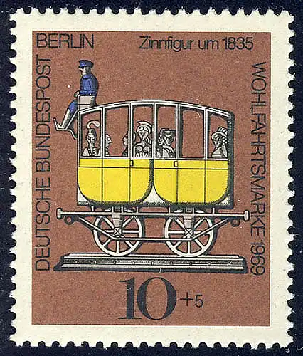 348 Wohlfahrt Zinnfiguren 10+5 Pf Postwagen **