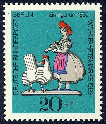 349 Wohlfahrt Zinnfiguren 20+10 Pf Bäuerin **