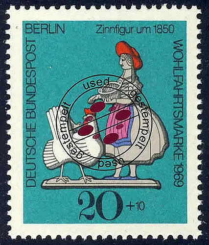 349 Wohlfahrt Zinnfiguren 20+10 Pf Bäuerin O