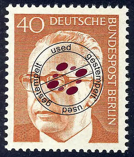 364 Gustav Heinemann 40 Pf O