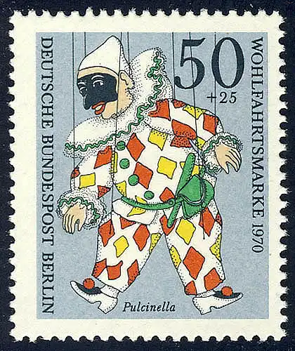 376 Marionetten 50+25 Pf Pulcinella **