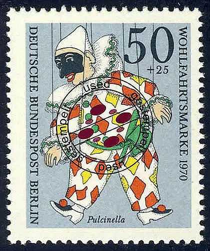 376 Marionetten 50+25 Pf Pulcinella O