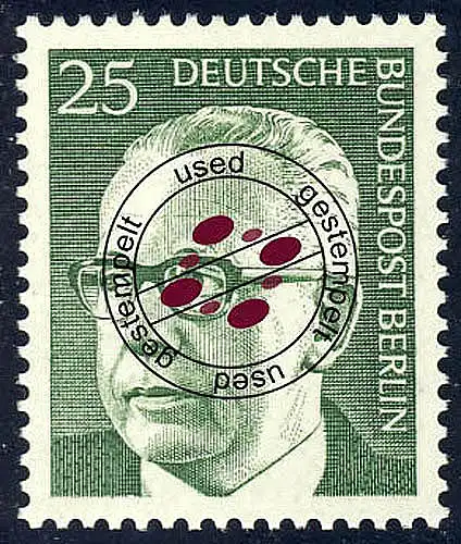 393 Gustav Heinemann 25 Pf O