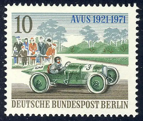 397 AVUS-Rennen 10 Pf aus Block 3, **