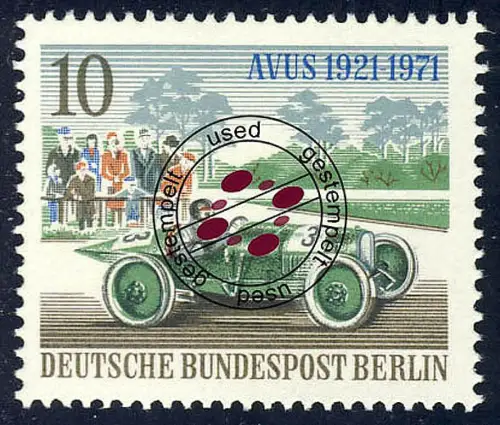 397 AVUS-Rennen 10 Pf aus Block 3, O