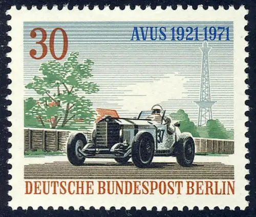 399 AVUS-Rennen 30 Pf aus Block 3, postfrisch **