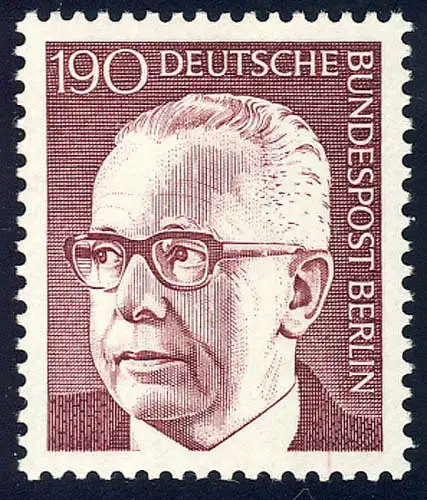 433 Gustav Heinemann 190 Pf, postfrisch **