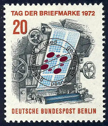 439 Tag der Briefmarke 20 Pf Stichtiefdruck-Rotationsmaschine O