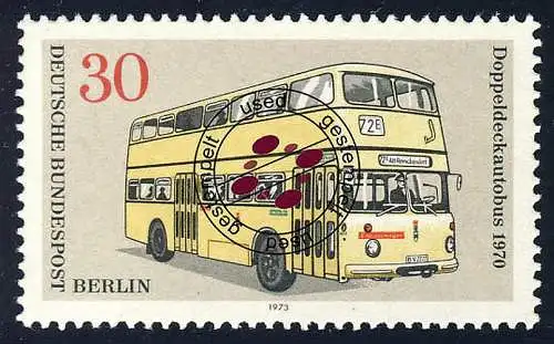 449 Doppeldeckautobus 30 Pf O gestempelt