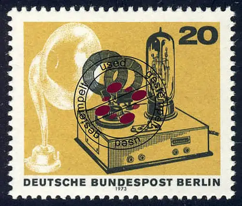 455 Deutscher Rundfunk 20 Pf aus Block 4, O gestempelt