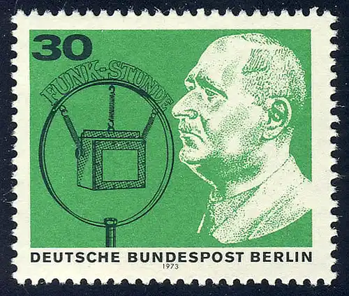 456 Deutscher Rundfunk 30 Pf aus Block 4, **