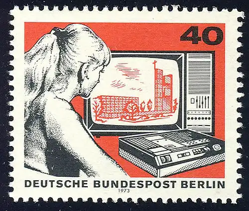 457 Deutscher Rundfunk 40 Pf aus Block 4, **