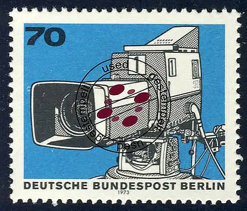 458 Deutscher Rundfunk 70 Pf aus Block 4, O gestempelt