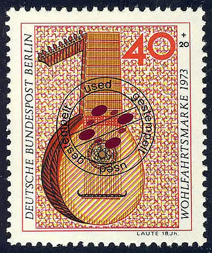 461 Musikinstrumente 40+20 Pf Laute O