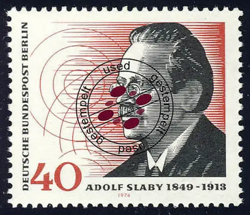 467 Adolf Slaby, gestempelt O
