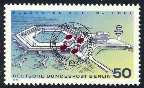 477 Flughafen Berlin Tegel O gestempelt