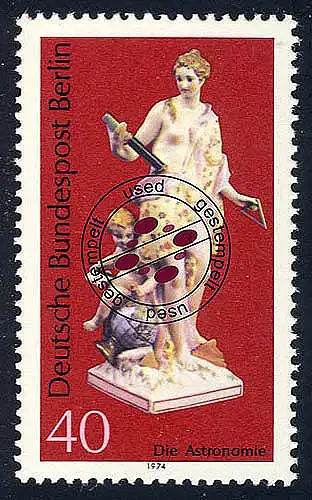 479 Porzellan 40 Pf Astronomie O gestempelt