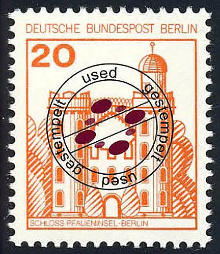 533 Burgen und Schlösser 20 Pf Pfaueninsel O