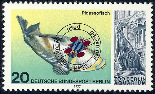 552 Aquarium 20 Pf Picassofisch O gestempelt