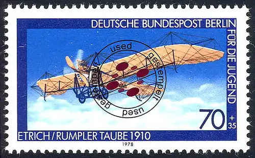 566 Etrich/Rumpler-Taube 70+35 Pf O