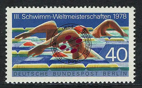 571 Schwimmweltmeisterschaften O gestempelt